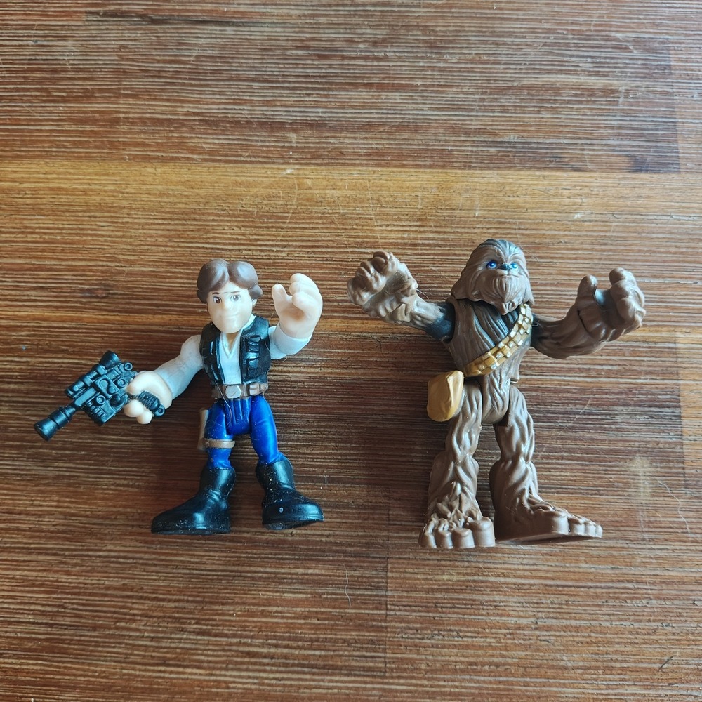 Playskool Star Wars Galactic Heroes Figures Han Solo Chewbacca Wookie